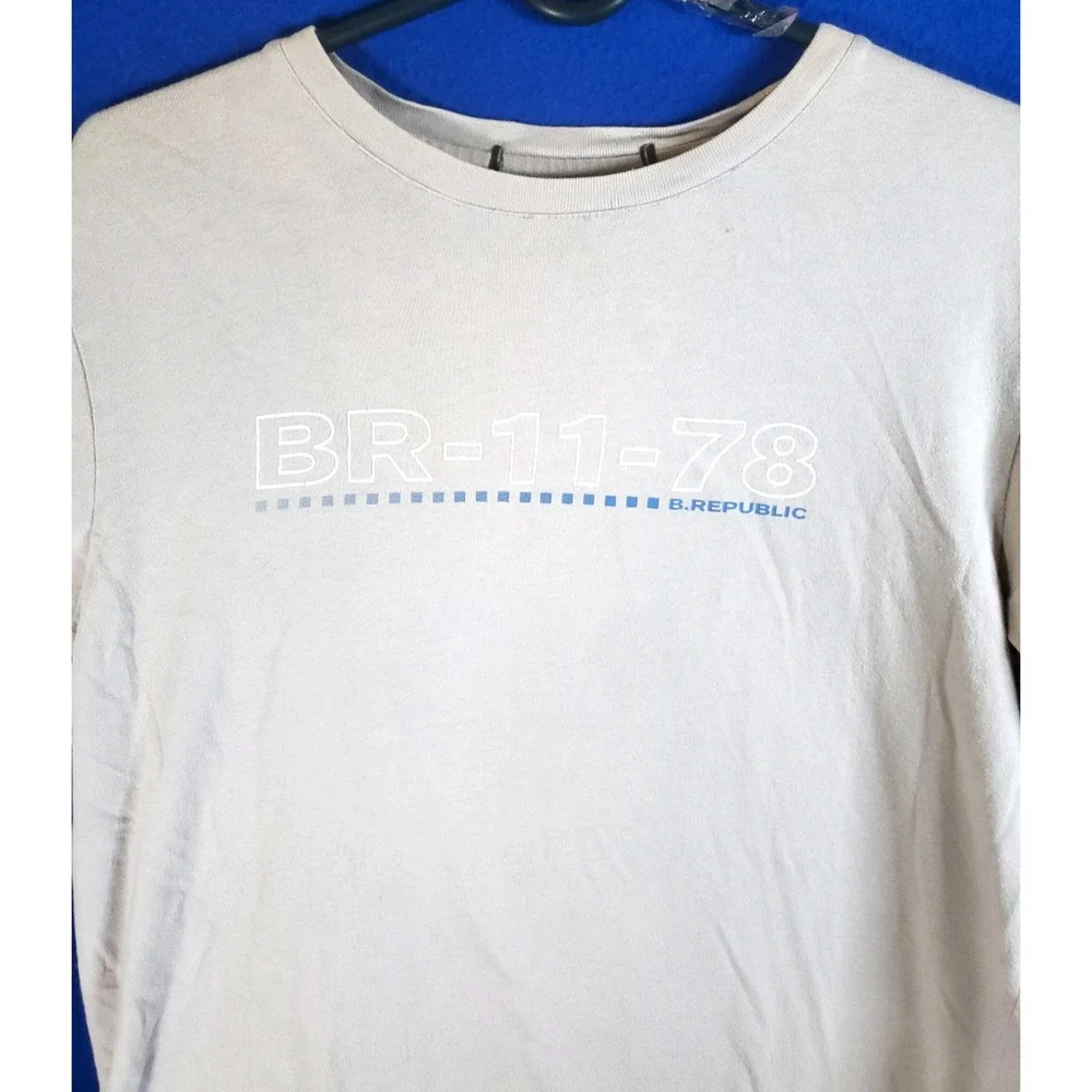 Vintage 90s Banana Republic T-Shirt Mens Medium White Graphic Single Stitch Tee